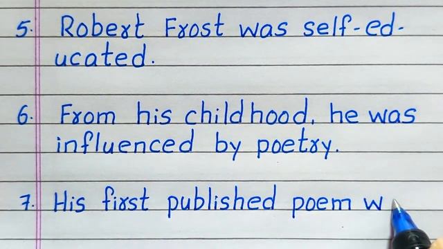 10 Lines on Robert Frost | in English | Few Lines on Robert Frost смотреть онлайн
