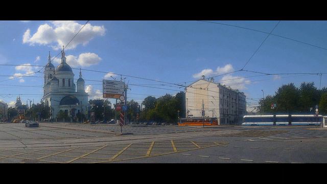 Костомаровская и Андроньевская набережные реки Яузы в Москве со знаменитым монастырем на холме смотреть онлайн