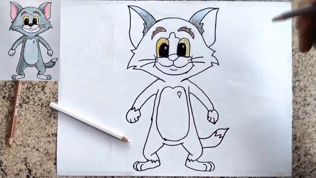 How to draw Tom/como dibujar a tom /Как нарисовать Тома. смотреть онлайн