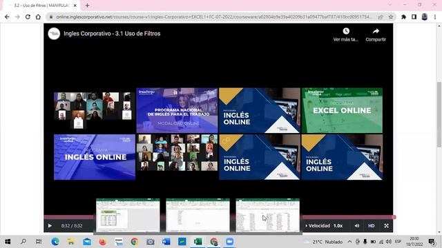 Inglés Corporativo - Clase 9 - Excel Básico - Uso de Filtros. смотреть онлайн