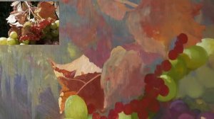 Юрий Клапоух | Уроки живописи для начинающих | Виноград. Часть 4. Калина