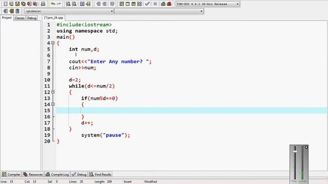 24 Program using while Number is Prime or not смотреть онлайн
