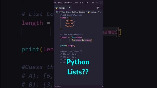 Python Lists: Length Counting Trick?? #python #coding #programming смотреть онлайн