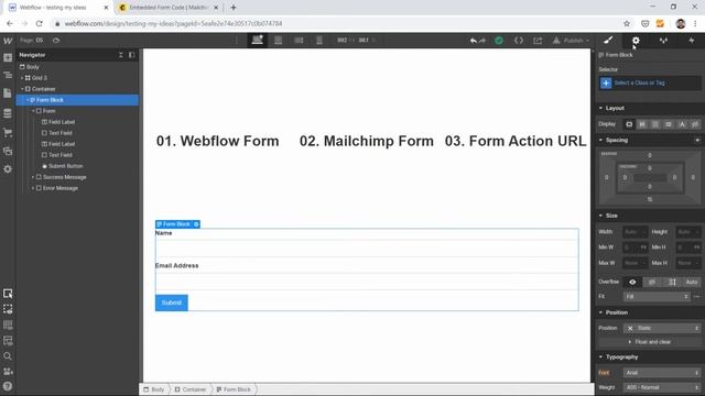 Webflow Tutorial: Connect Webflow Form with Mailchimp Form смотреть онлайн