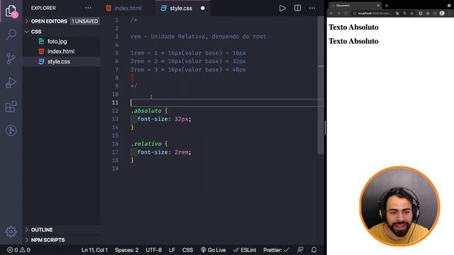 Usando REM no CSS | Curso de HTML e CSS смотреть онлайн