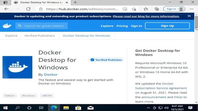 Desktop DOCKER...WINDOWS install смотреть онлайн