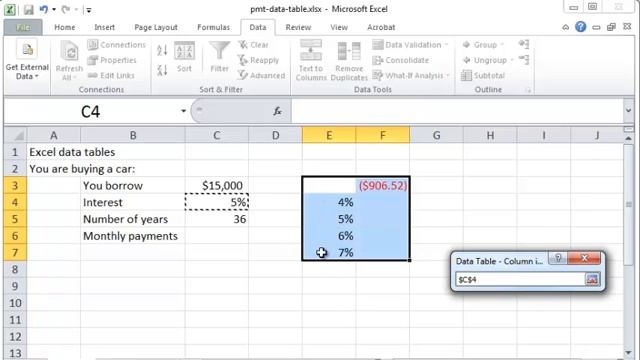 Excel data tables смотреть онлайн