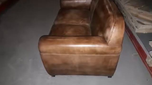 Кожаный 2-х местный диван бохо Индия смотреть онлайн