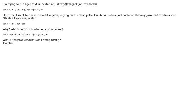 DevOps & SysAdmins: Java class path completely ignored (OS X) (2 Solutions!!) смотреть онлайн