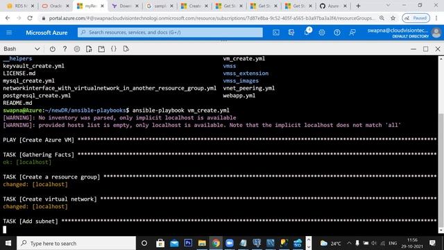 Ansible playbooks ruining in Azure using Cloud Shell смотреть онлайн