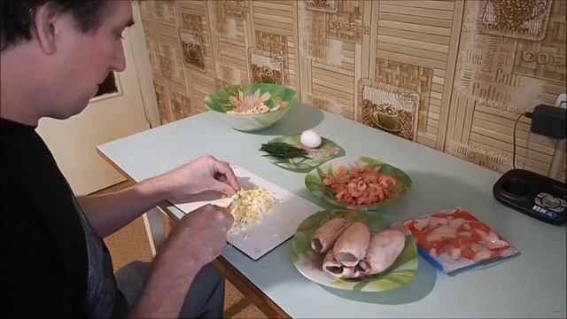 ? Салат из морепродуктов? ( очень вкусный!!!)|Seafood salad (delicious !!!) смотреть онлайн