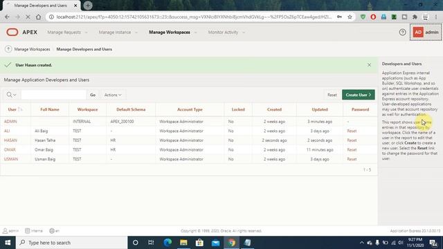 How to Create 3rd User | Oracle APEX 20.1 8K смотреть онлайн