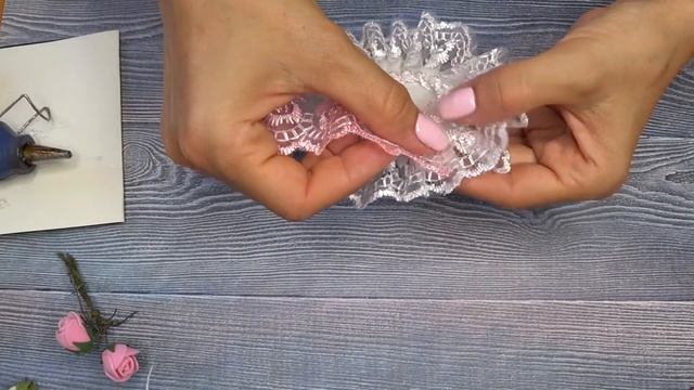 Бант из кружева своими руками (вариант 2) / Lace bow 2 / DIY, мастер-класс, рукоделие, IriArt смотреть онлайн