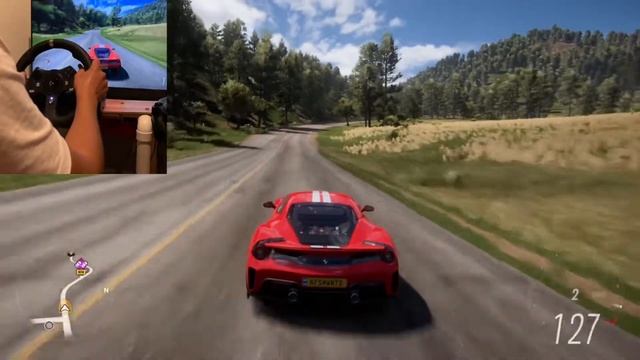 +1000 HP FERRARI 488 PISTA | V8 Twin turbo | Forza Horizon 5 Steering Wheel Logitech G920 смотреть онлайн