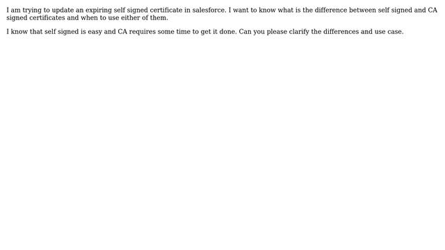 Salesforce: self signed vs CA signed certificate смотреть онлайн