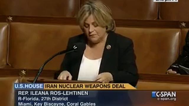 Ileana Ros-Lehtinen's Floor Speech on Iran Nuclear Weapons Deal смотреть онлайн