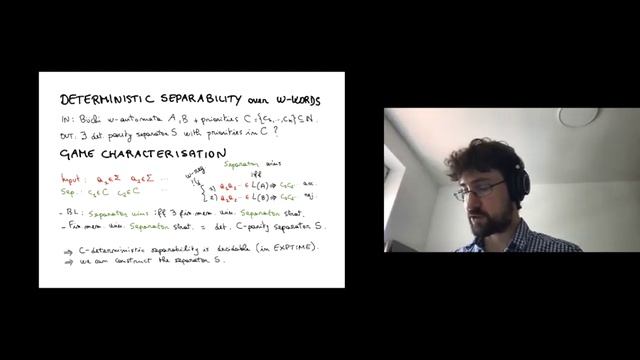 B3.3 Deterministic and game separability for regular languages of infinite trees смотреть онлайн