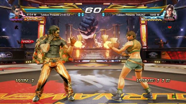 TEKKEN 7 rage quitter with 115 win streak lol смотреть онлайн