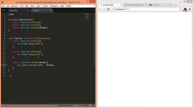 php oop interface basic example смотреть онлайн