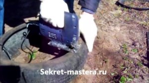 Как сделать клумбу из старой шины своими руками / Клумбы из покрышек Sekretmastera