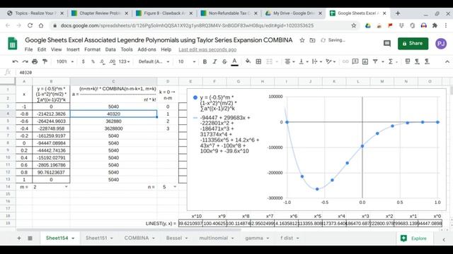 Google Sheets Excel Associated Legendre Polynomials 2 of 4 смотреть онлайн