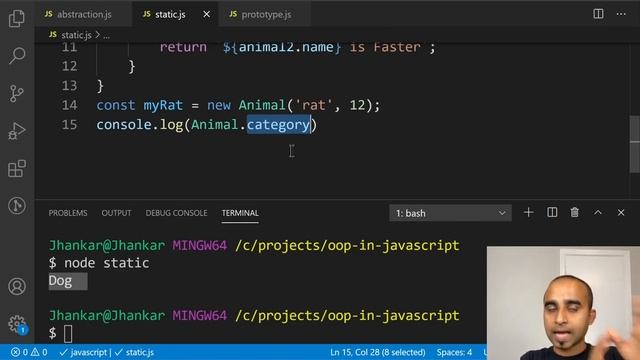 9 Static method and static properties in a class смотреть онлайн