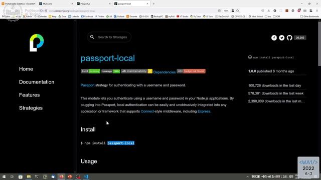 WA1-2022-L27: Authentication with Passport.js (part I) смотреть онлайн