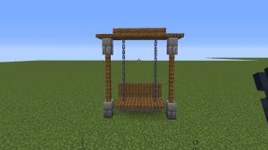 Как сделать качели в Майнкрафт | Minecraft постройки