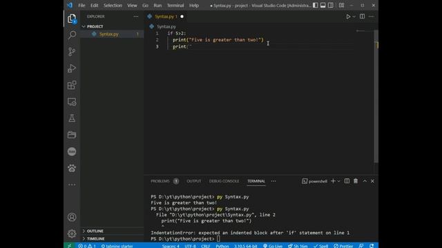 ? Python tutorial for beginners - Syntax смотреть онлайн