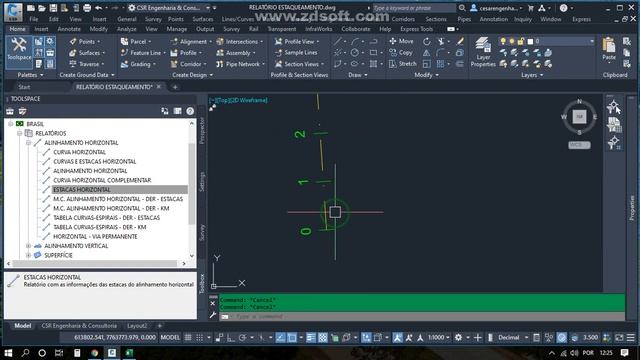 Alterar DISTÂNCIAS ESTAQUEAMENTO - Relatório para locação de PROJETO no AutoCAD Civil 3D 2021 смотреть онлайн