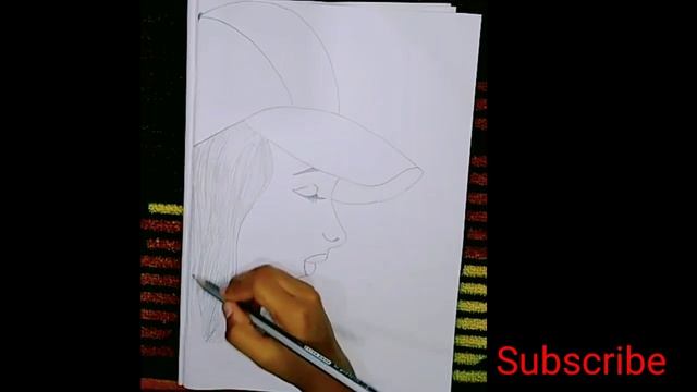 Girl with cap sketch | Camiln Arts Minakshi | minakshi koshti | Marathi serial смотреть онлайн