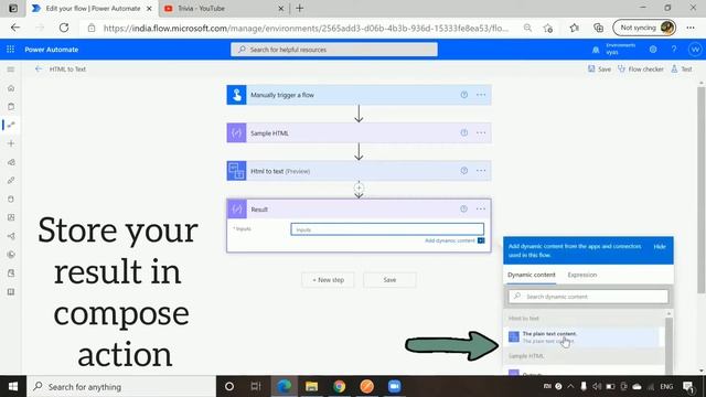 Convert HTML to Text in Power Automate(Microsoft Flow) смотреть онлайн