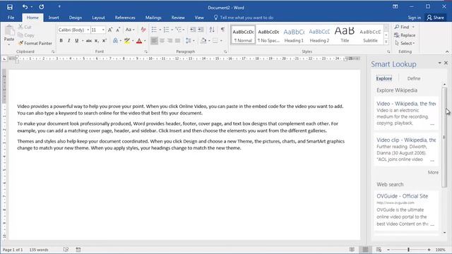 Microsoft Word 2016 - Using Smart Lookup смотреть онлайн