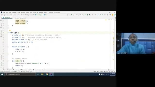 Java Training Session 21 static - variable method, instance variable, final - variable method class смотреть онлайн