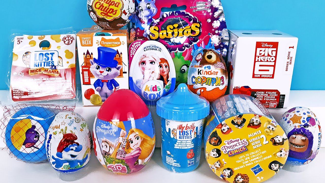 СЮРПРИЗ MIX! Маша и Медведь, Холодное сердце 2, Смурфики, Disney Princess Unboxing Kinder Surprise смотреть онлайн