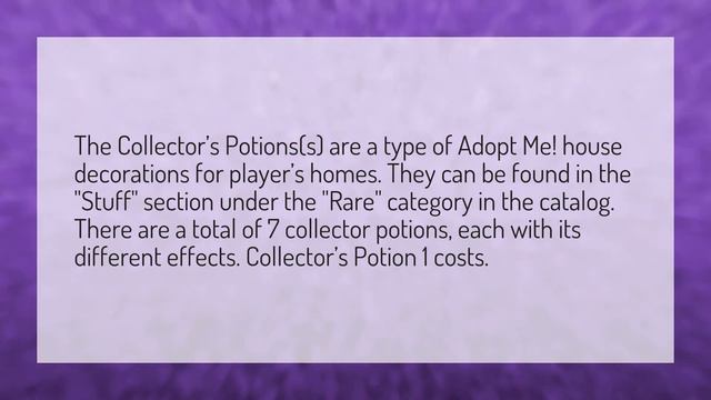 What is a collectors potion in Adopt Me? смотреть онлайн