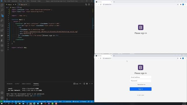 React Bootstrap - Creating a Sign In form using Bootstrap 5 and React смотреть онлайн