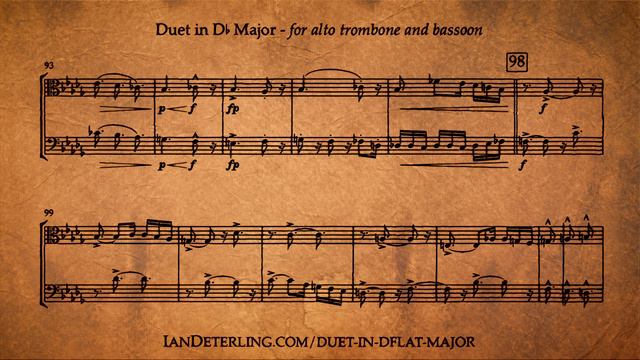 Duet for Alto Trombone and Bassoon in D-Flat Major смотреть онлайн