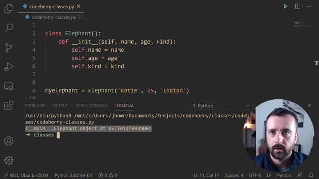 Python classes – Python tutorial for beginners – CodeBerry Programming School смотреть онлайн