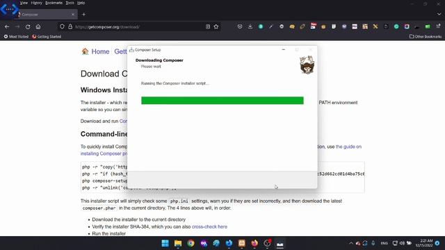 تنزيل و تنصيب Composer for php смотреть онлайн