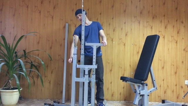 Стойка для штанги универсальная со страховочными упорами смотреть онлайн