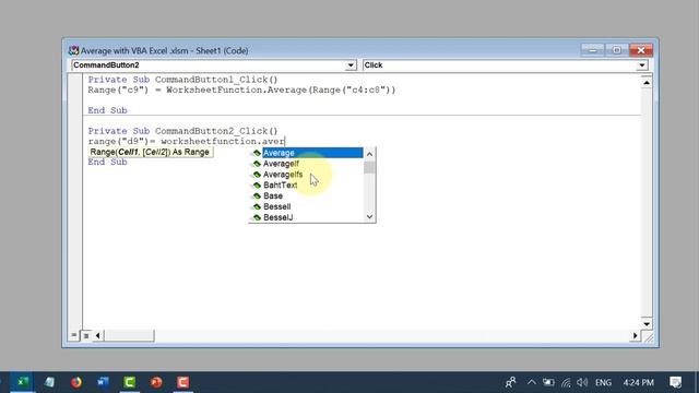 Average With VBA Code in Excel in Hindi смотреть онлайн