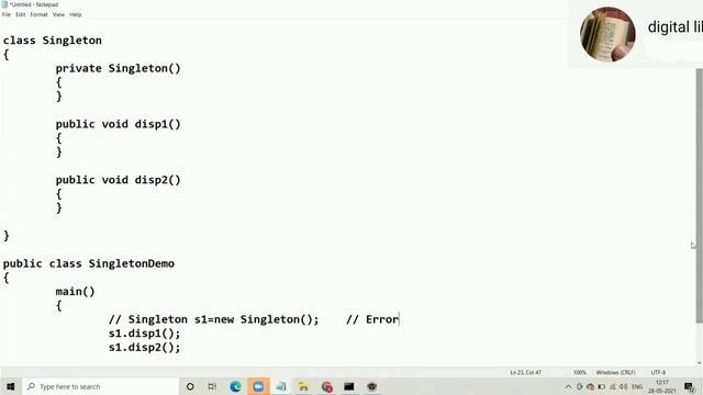 # video 56 # Concept of Programming - Singleton class in java смотреть онлайн