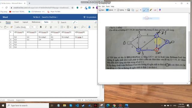 bellmanford( giải đề câu 5b) смотреть онлайн