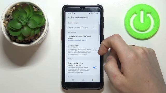Как отключить зеркальное отражение в передней камере Samsung Galaxy Xcover 5 смотреть онлайн