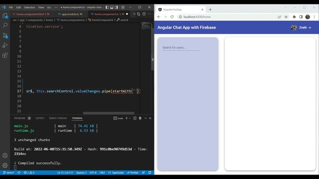 Angular Chat App with Firebase (2/6): Basic UI Layout and creating new chats with user search смотреть онлайн