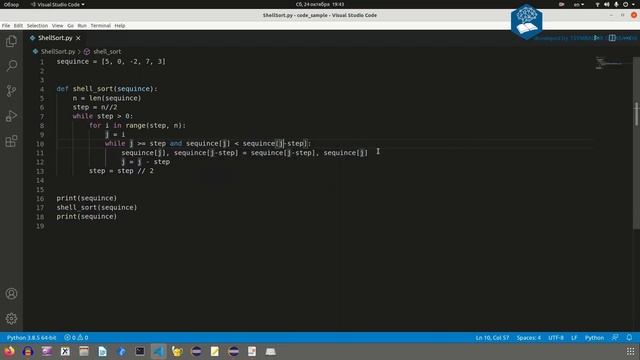 Алгоритмы. Сортировка Шелла. Реализация на Python и Java. смотреть онлайн