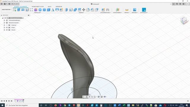 Пример создания липестков для цветка Fusion 360
