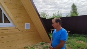 Дом-баня "А- фрейм" с крышей до земли. Ремейк.