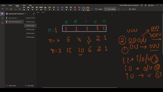 Leetcode 1641. Count Sorted Vowel Strings смотреть онлайн